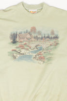 Vintage Creek Bridge Painting Sweatshirt (1990s)
