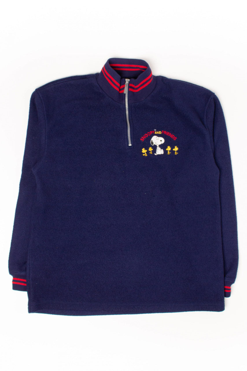 Vintage Snoopy And Friends Fleece Quarter Zip (1990s)