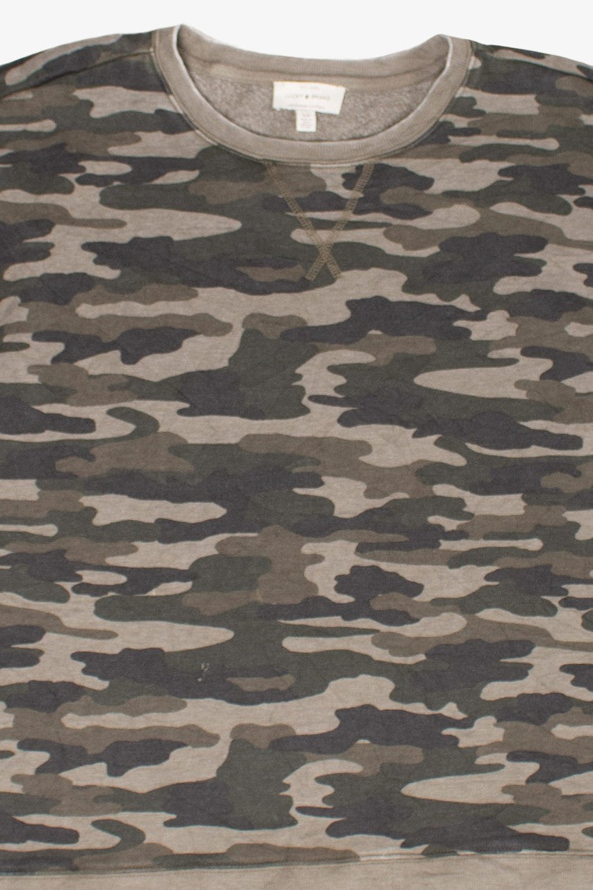 Oversized Lucky Brand Camouflage Sweatshirt