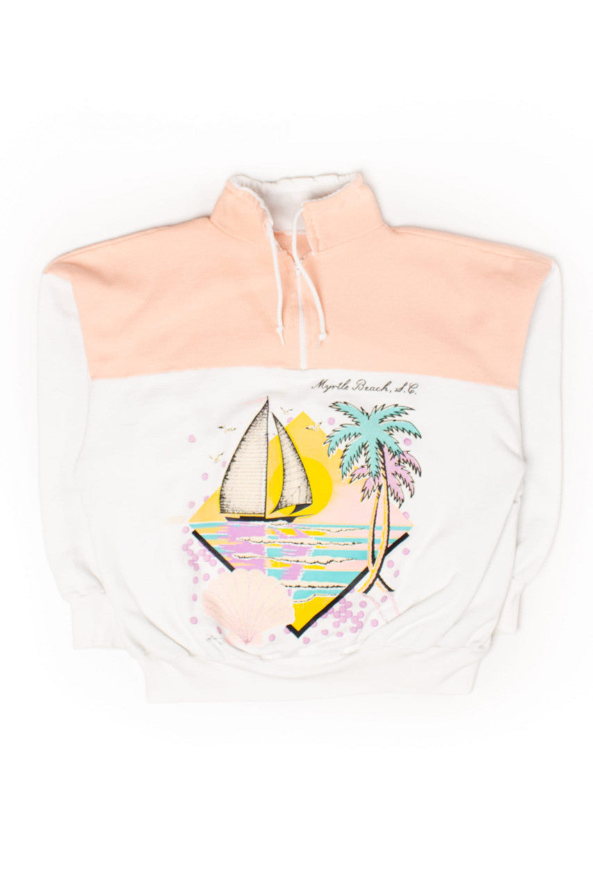 Vintage Myrtle Beach Quarter Zip Sweatshirt (1980s)