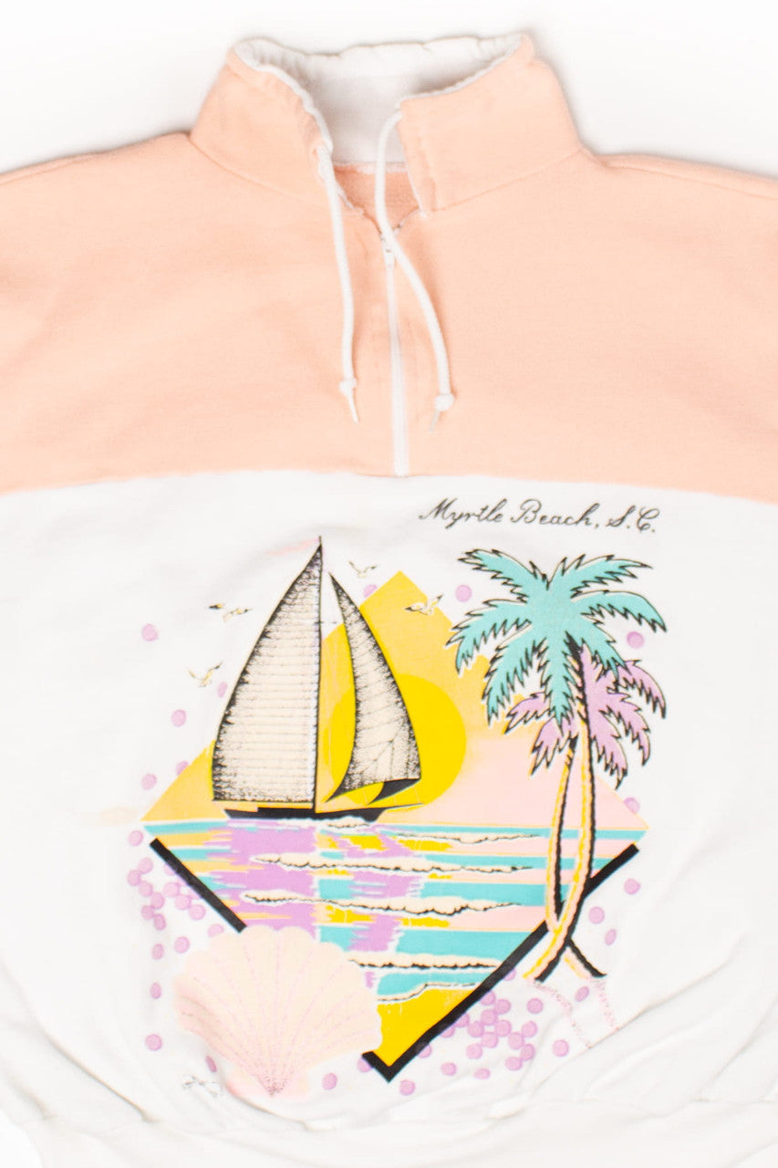 Vintage Myrtle Beach Quarter Zip Sweatshirt (1980s)