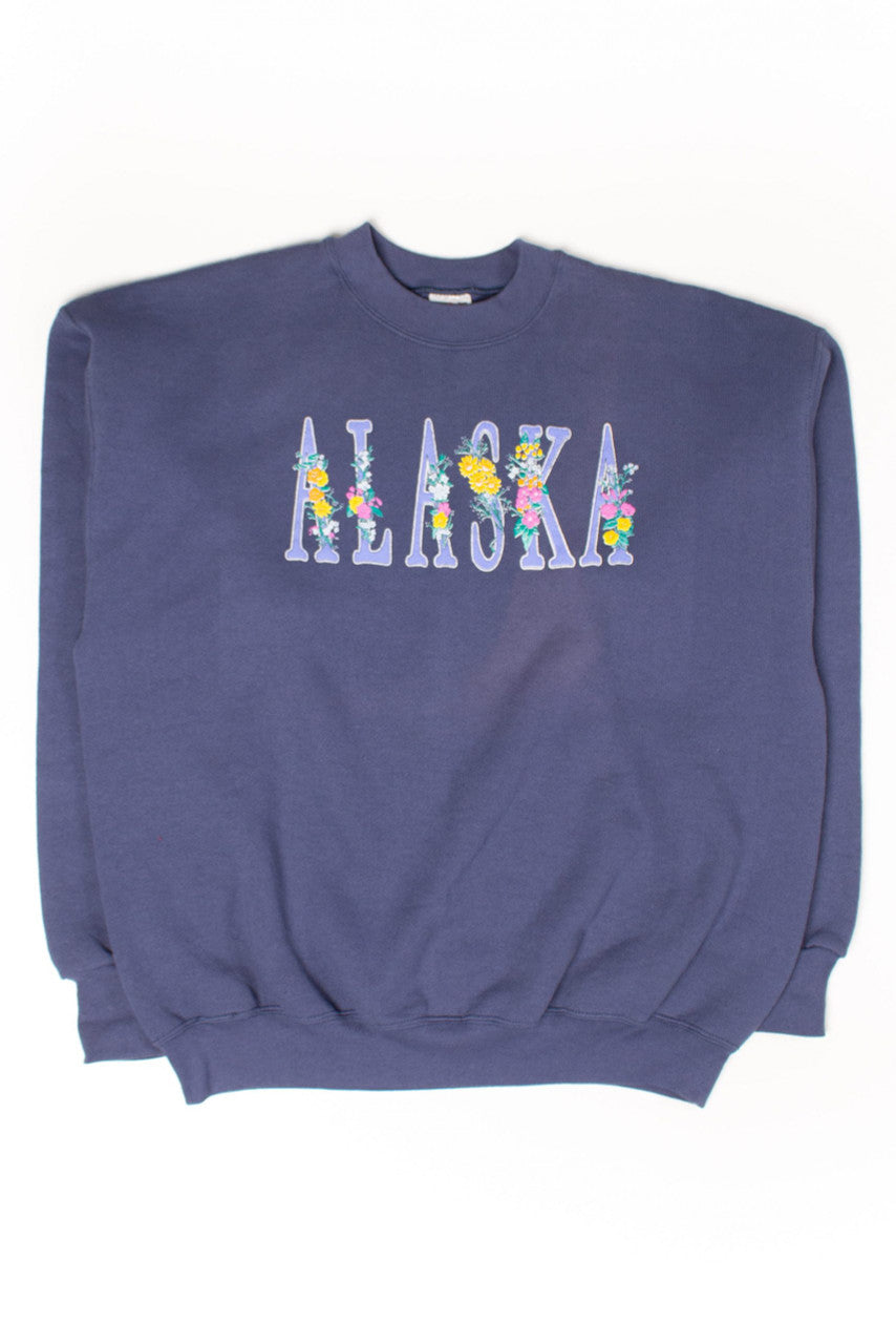 Vintage Floral Alaska Sweatshirt (1990s)