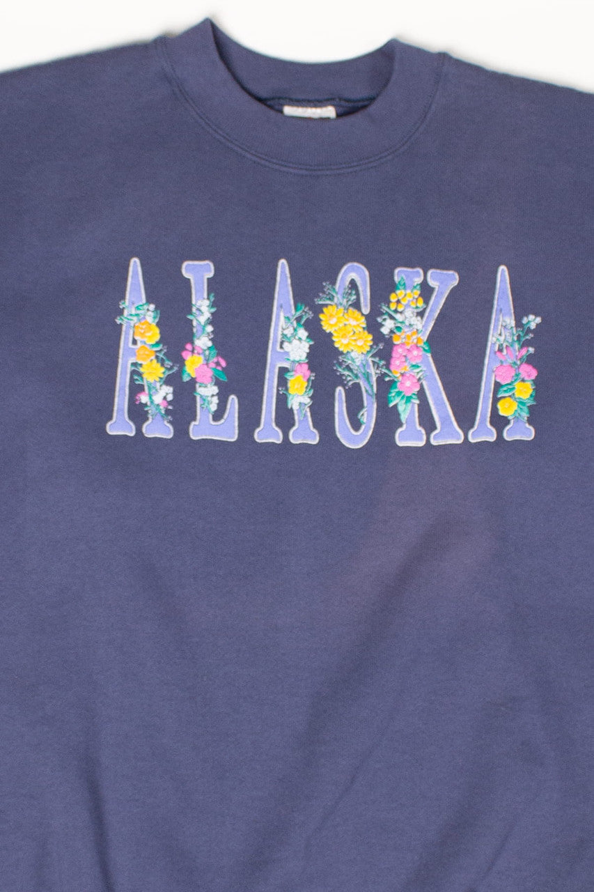 Vintage Floral Alaska Sweatshirt (1990s)