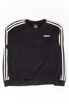 Black Adidas Striped Sleeve Sweatshirt