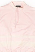 Vintage Pink Textured Stripe Quarter Zip Sweatshirt (1990s)