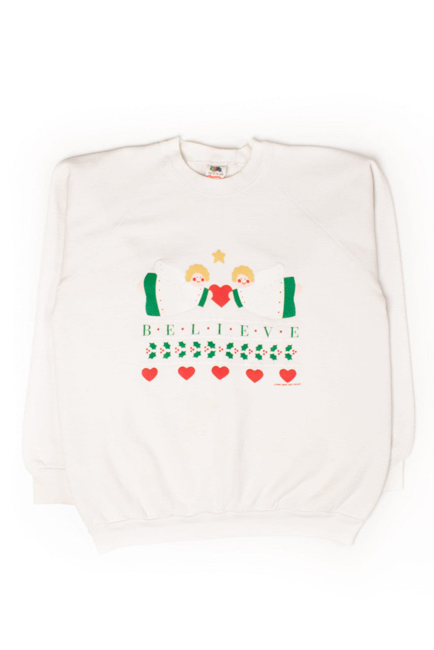 Vintage 'Believe' Angels Sweatshirt (1990s)