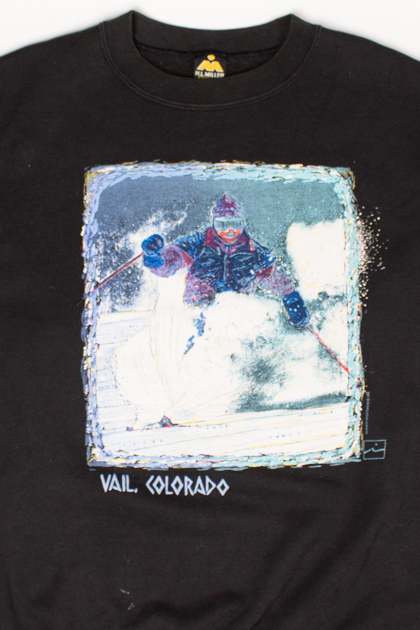 Vintage Vail, Colorado Skier Sweatshirt (1990)