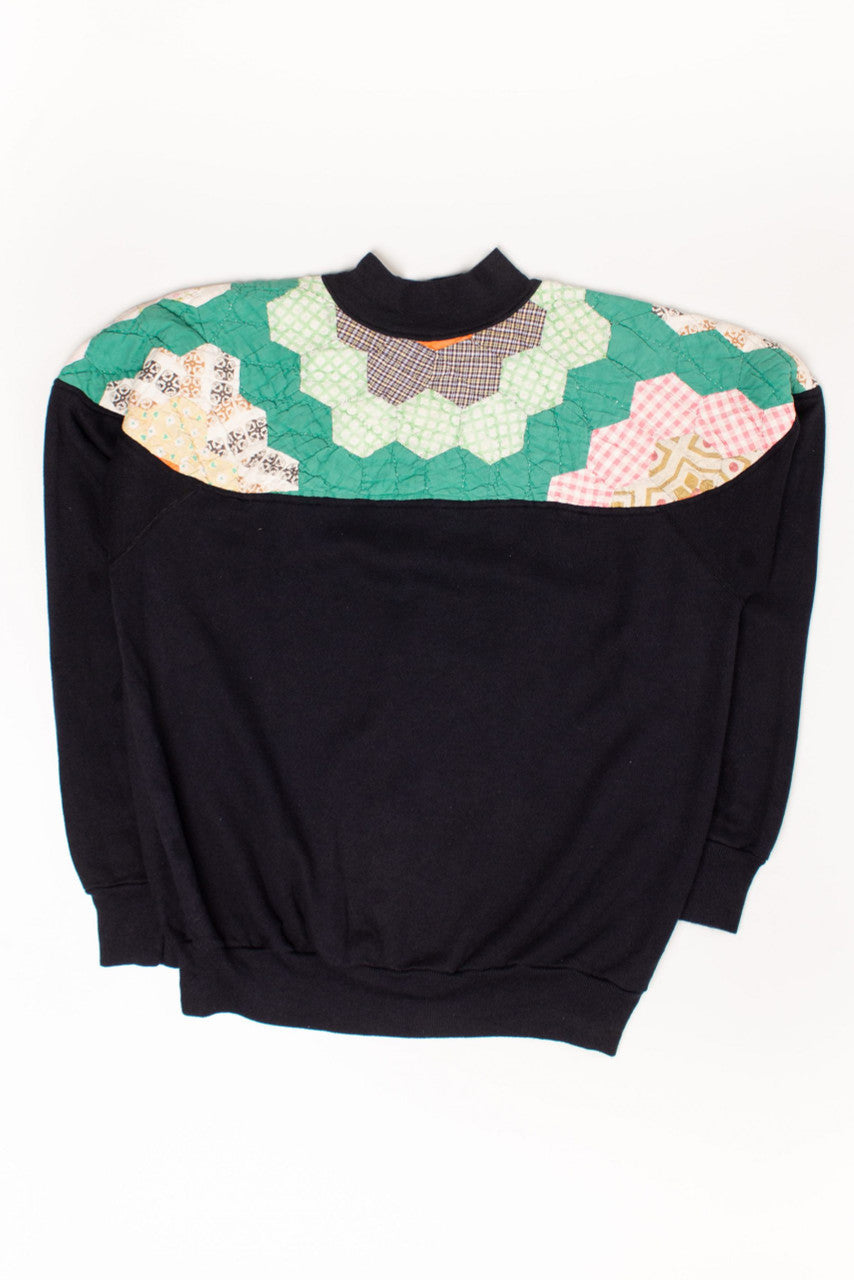 Vintage Quilted Shoulder Sweatshirt (1980s)