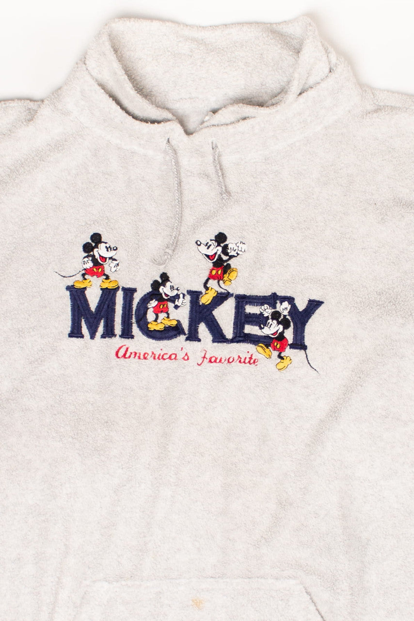Vintage Mickey 'America's Favorite' Fleece Hoodie (1990s)