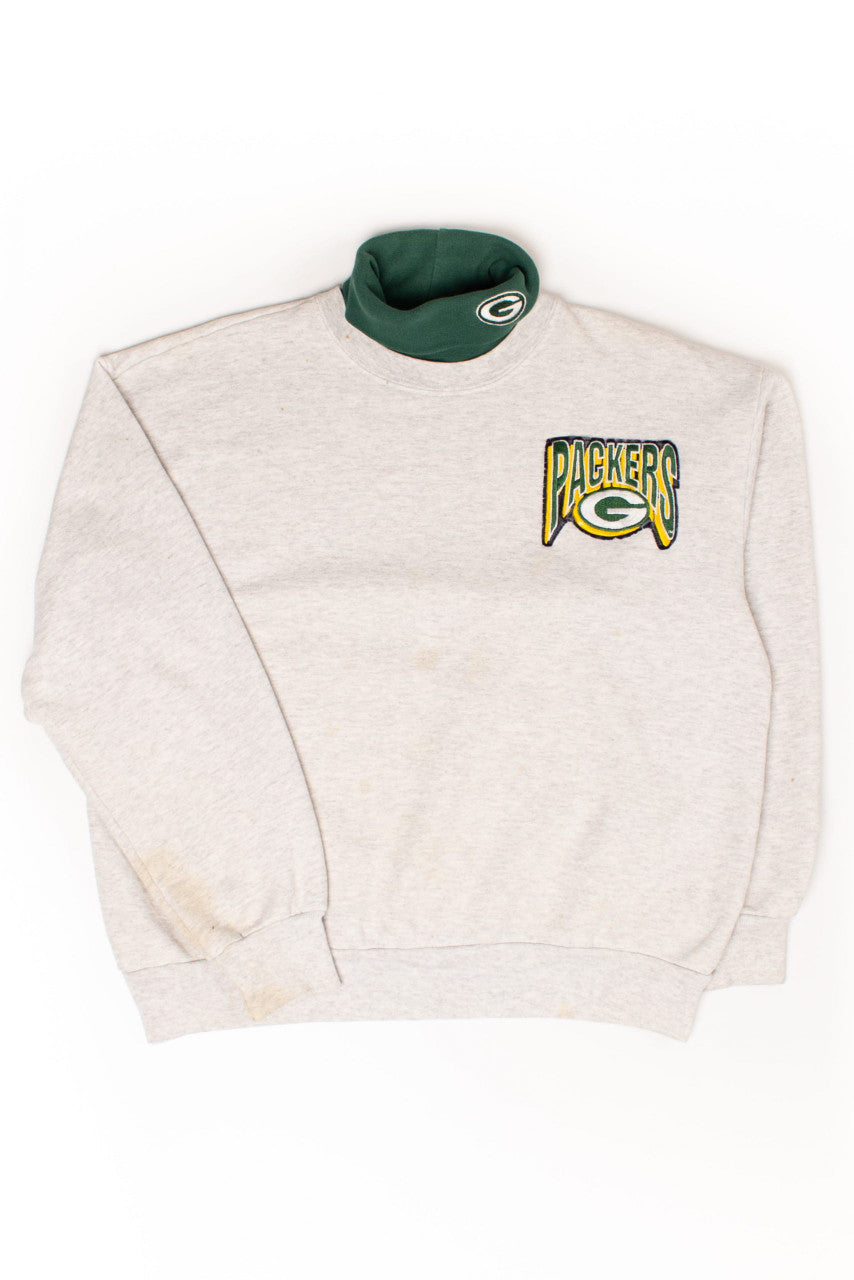 Vintage Green Bay Packers Turtleneck Sweatshirt (1990s)
