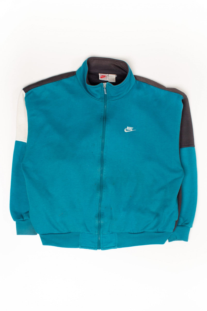 Vintage Nike Color Block Zip Sweatshirt (1990s) 1