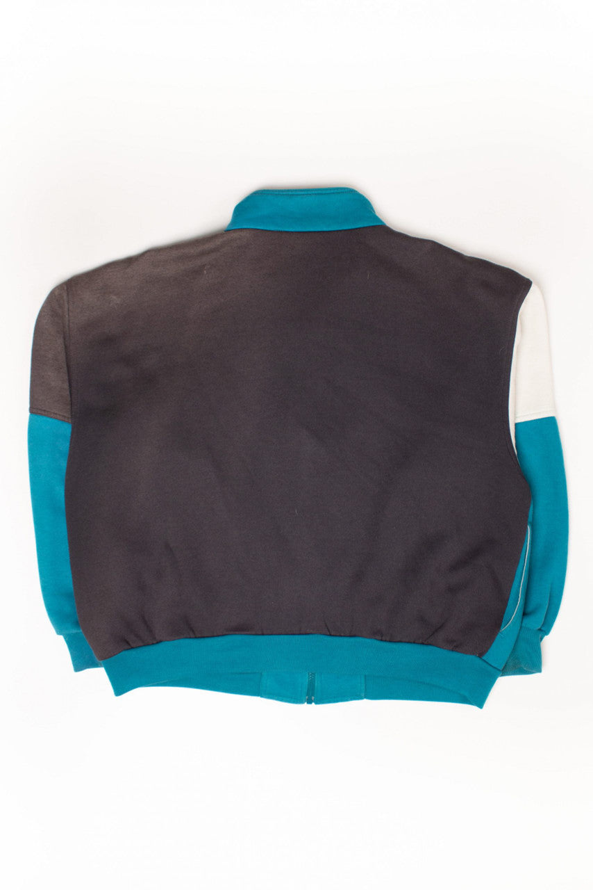 Vintage Nike Color Block Zip Sweatshirt (1990s) 1
