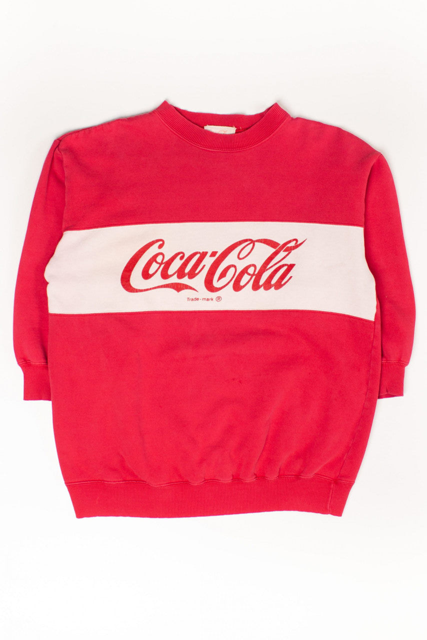 Vintage Coca-Cola Color Block Sweatshirt (1980s)