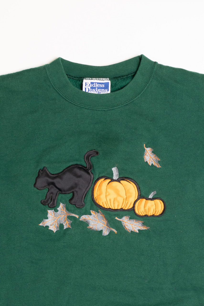 Black Cat and Pumpkin Sweatshirt