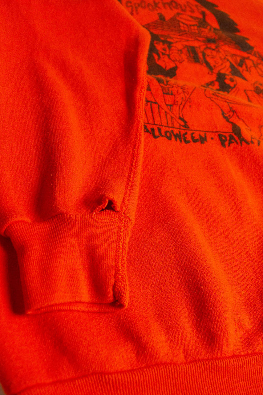 Vintage Spookhouse Halloween Party Sweatshirt (1985)