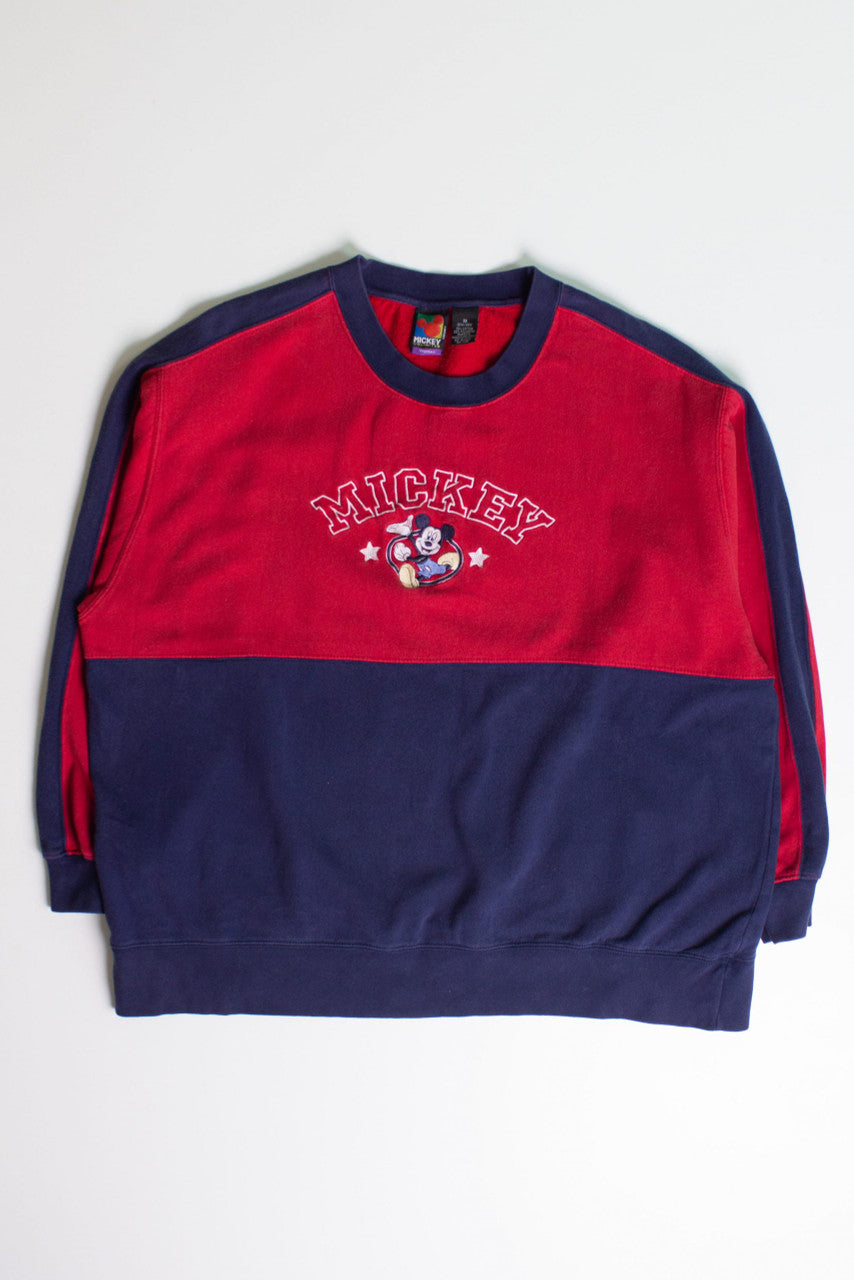 Vintage Mickey Color Block Sweatshirt (1990s)
