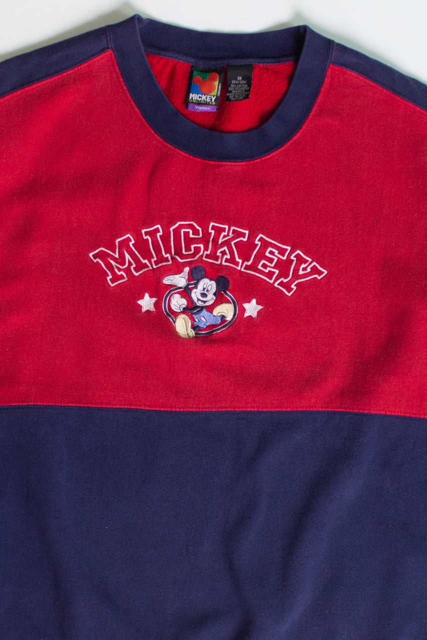 Vintage Mickey Color Block Sweatshirt (1990s)