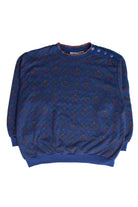Vintage Quilted Floral Button Shoulder Sweatshirt (1980s)