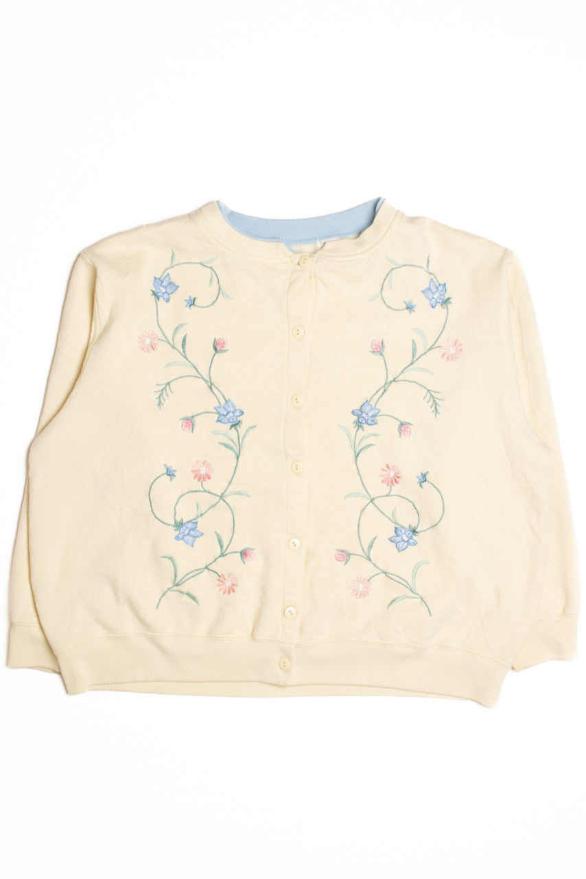 Yellow Floral Sweatshirt