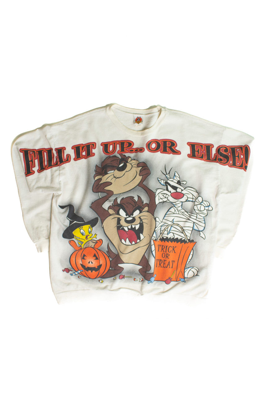 Vintage Taz Trick Or Treat Halloween Sweatshirt (1997)