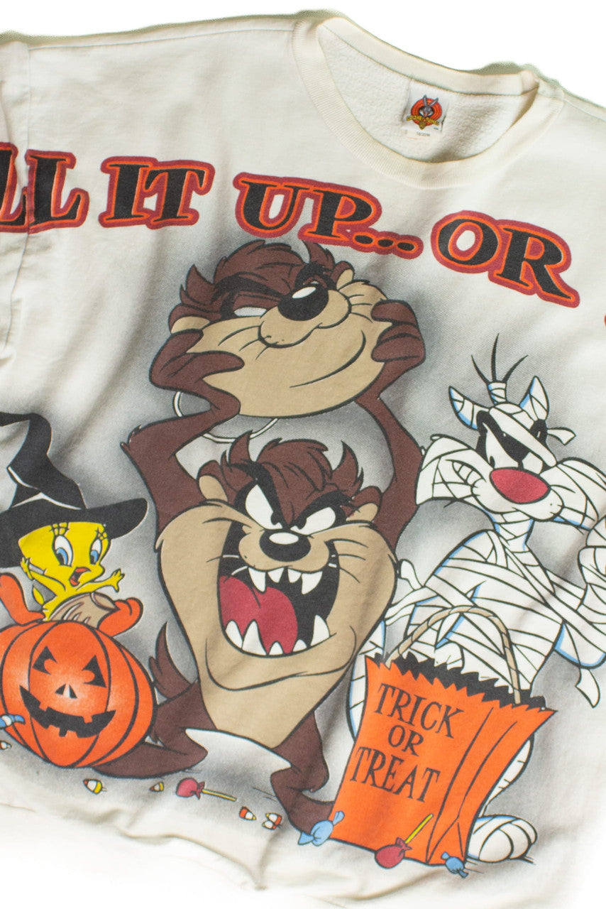 Vintage Taz Trick Or Treat Halloween Sweatshirt (1997)