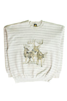Vintage Deer Striped Sweatshirt (1992)