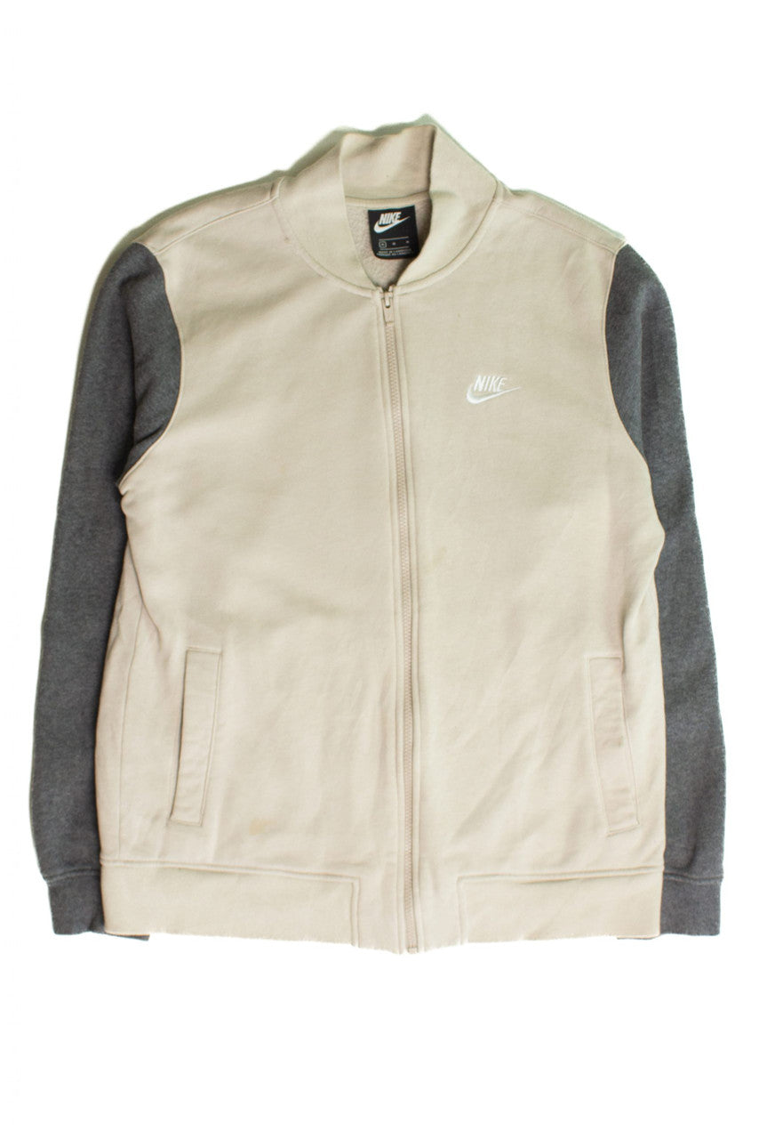 Beige Nike Zip Sweatshirt Jacket (2000s)