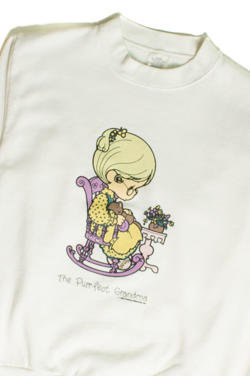 Vintage Precious Moments Purr-fect Grandma Sweatshirt (1992)