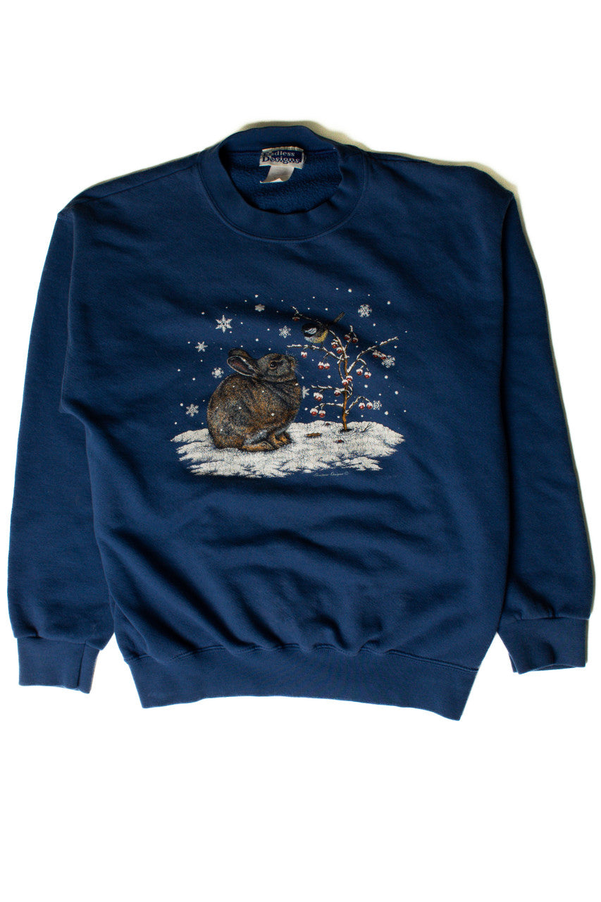Snowbird and Rabbit Friends Sweatshirt