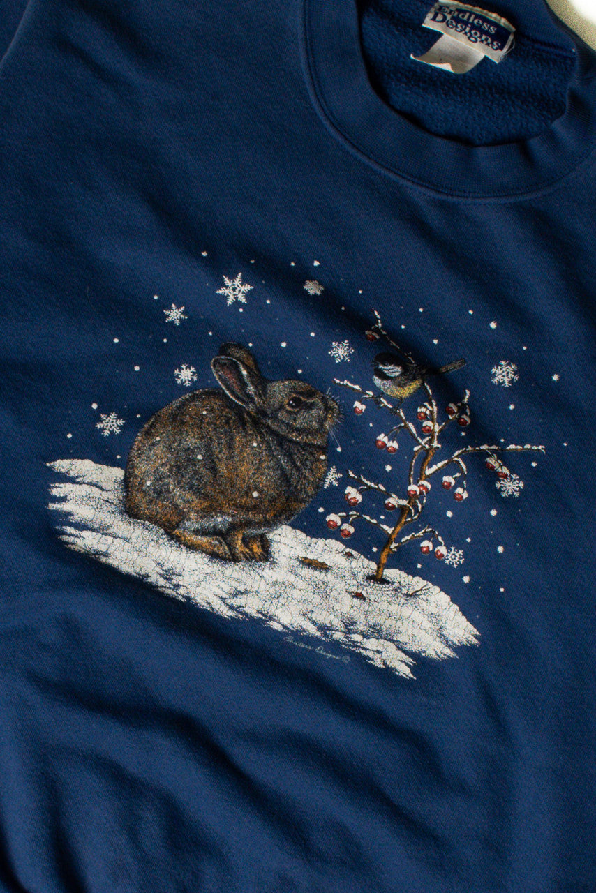 Snowbird and Rabbit Friends Sweatshirt