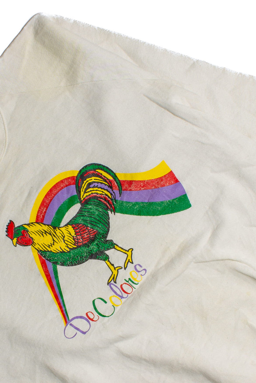 Vintage Rainbow Chicken Sweatshirt (1980s)
