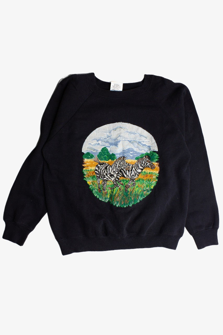 Vintage Zebra Safari Sweatshirt (1990s) 8598