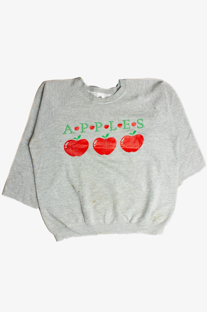 Vintage Apples Graphic Sweatshirt (1990s) 8636