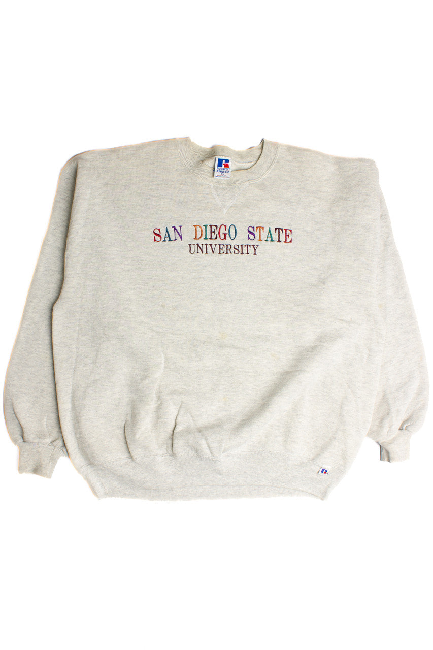 Vintage San Diego State University Colorful Embroidery Sweatshirt (1990s) 8643