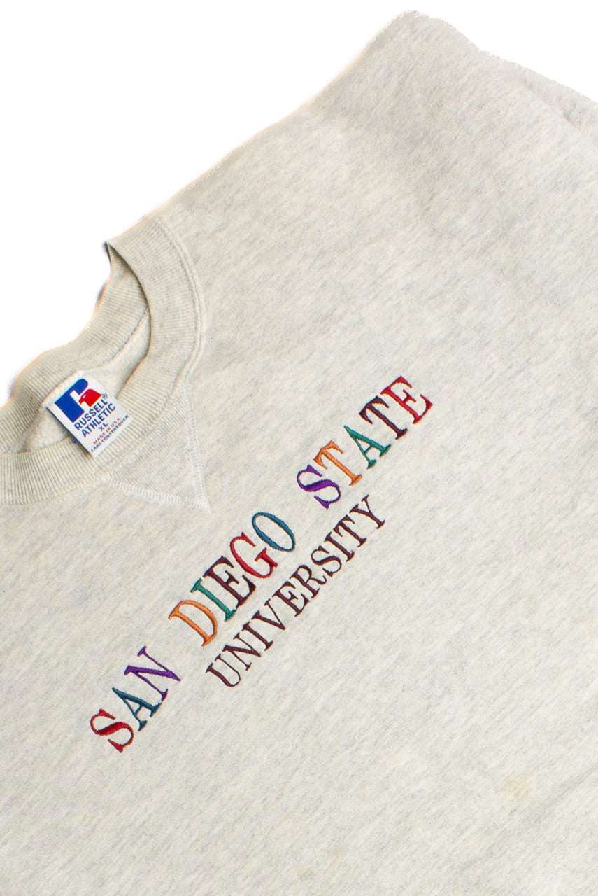 Vintage San Diego State University Colorful Embroidery Sweatshirt (1990s) 8643