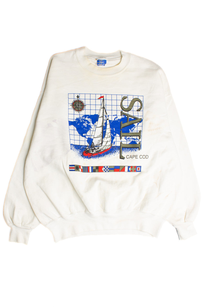 Vintage 90s Cape Cod Sailing Sweatshirt 8651