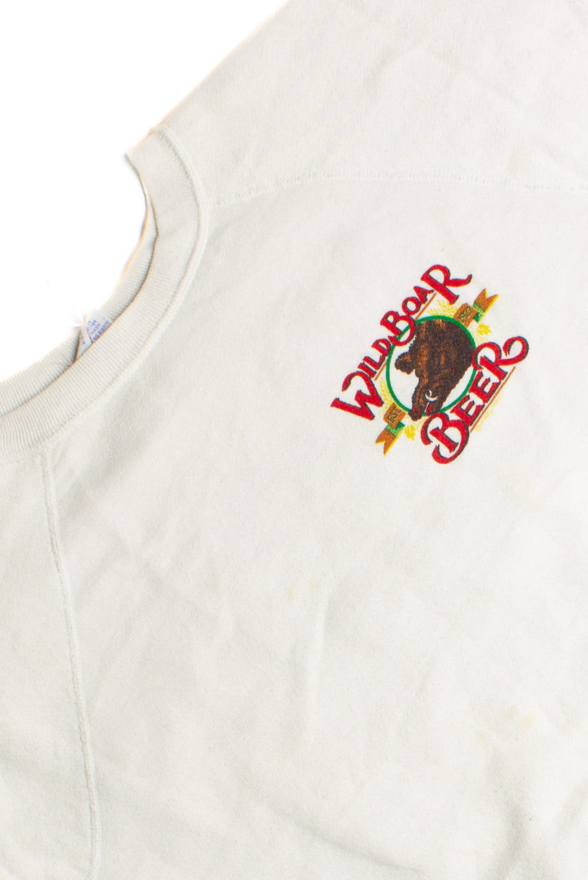 Vintage Wild Boar Beer Crazy Shirtz Sweatshirt 8669