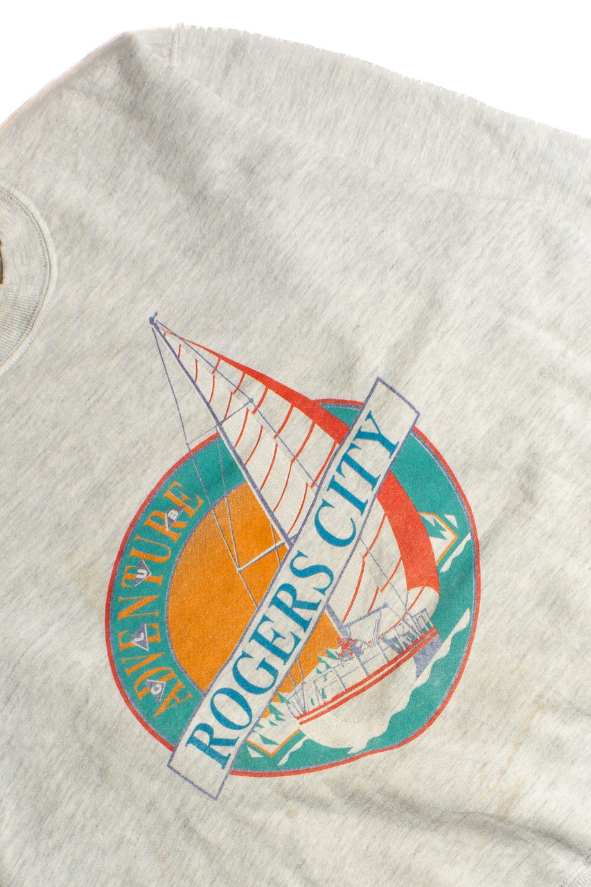 Vintage Rogers City Sailboat Sweatshirt 8679