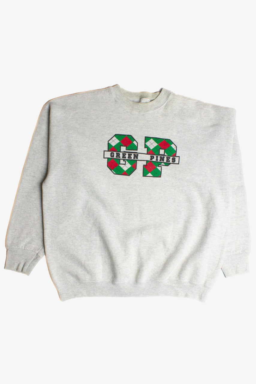 Vintage Green Pines Sweatshirt (1990s) 8726