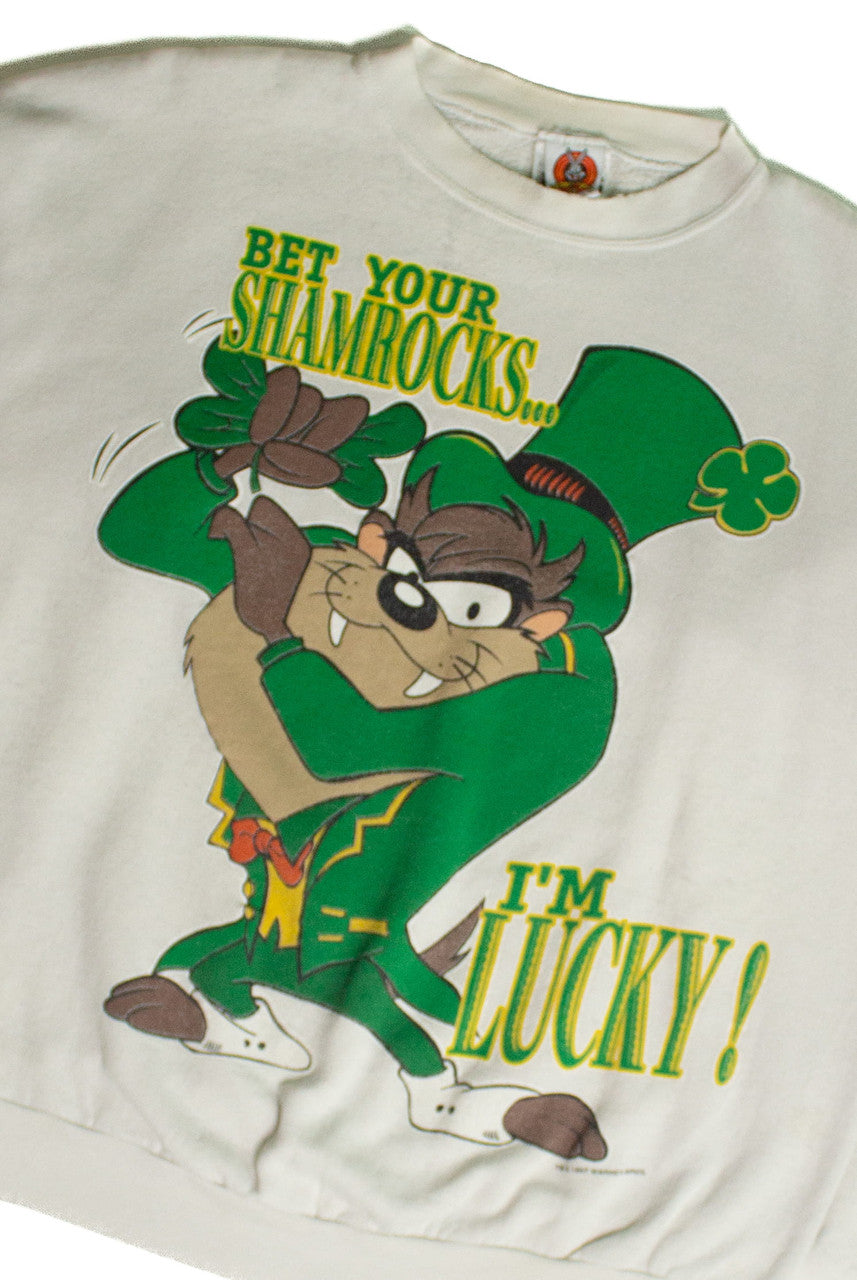 Vintage Taz Bet Your Shamrocks Sweatshirt (1997)