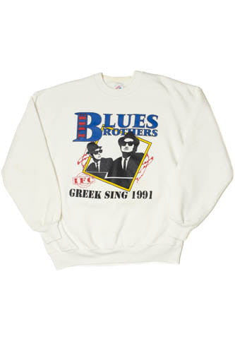Vintage 1991 Blues Brothers IFC "Greek Sing 1991" Sweatshirt
