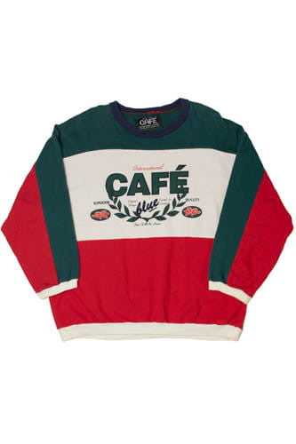 Vintage International Café 3/4 Sleeve Sweatshirt (Late 80's)