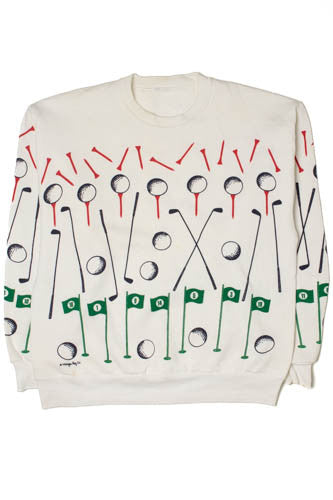 Vintage Golf All Over Print Sweatshirt