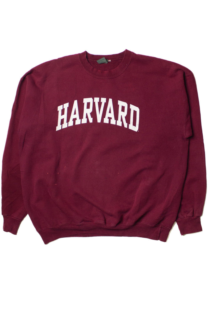 Burgundy Harvard Spellout Sweatshirt