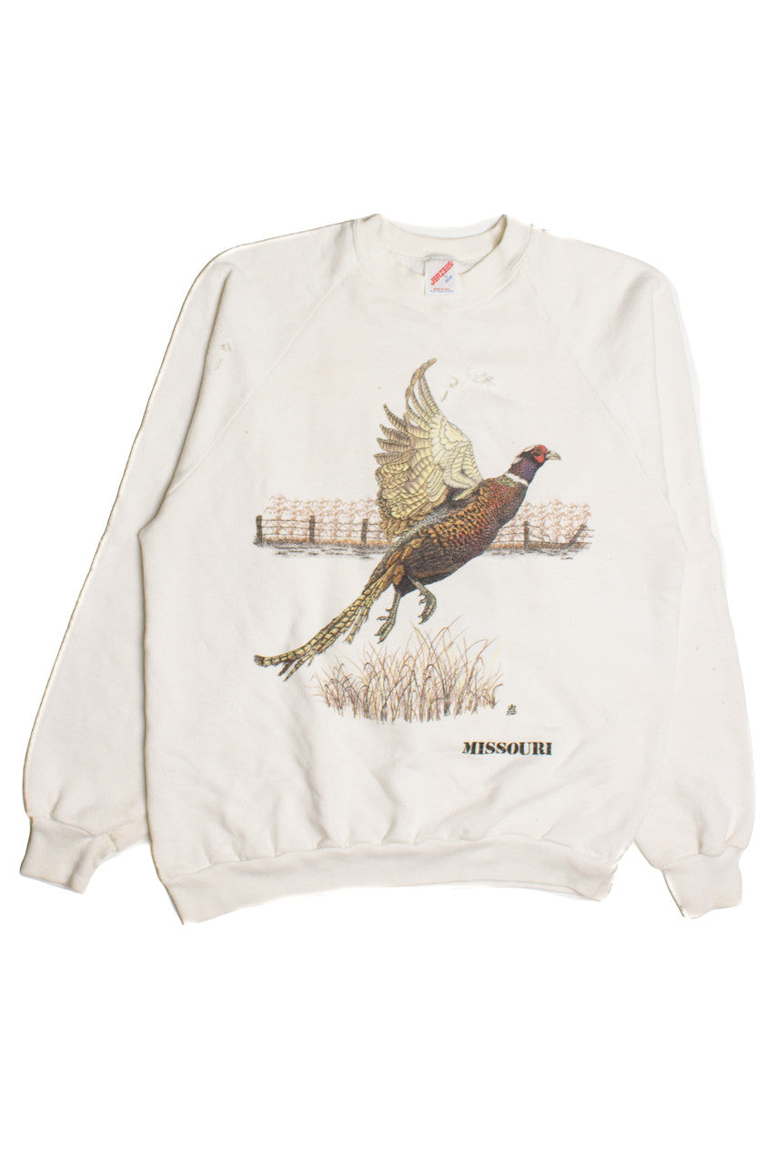Vintage Missouri Pheasant & Deer Sweatshirt (1980s) 8944