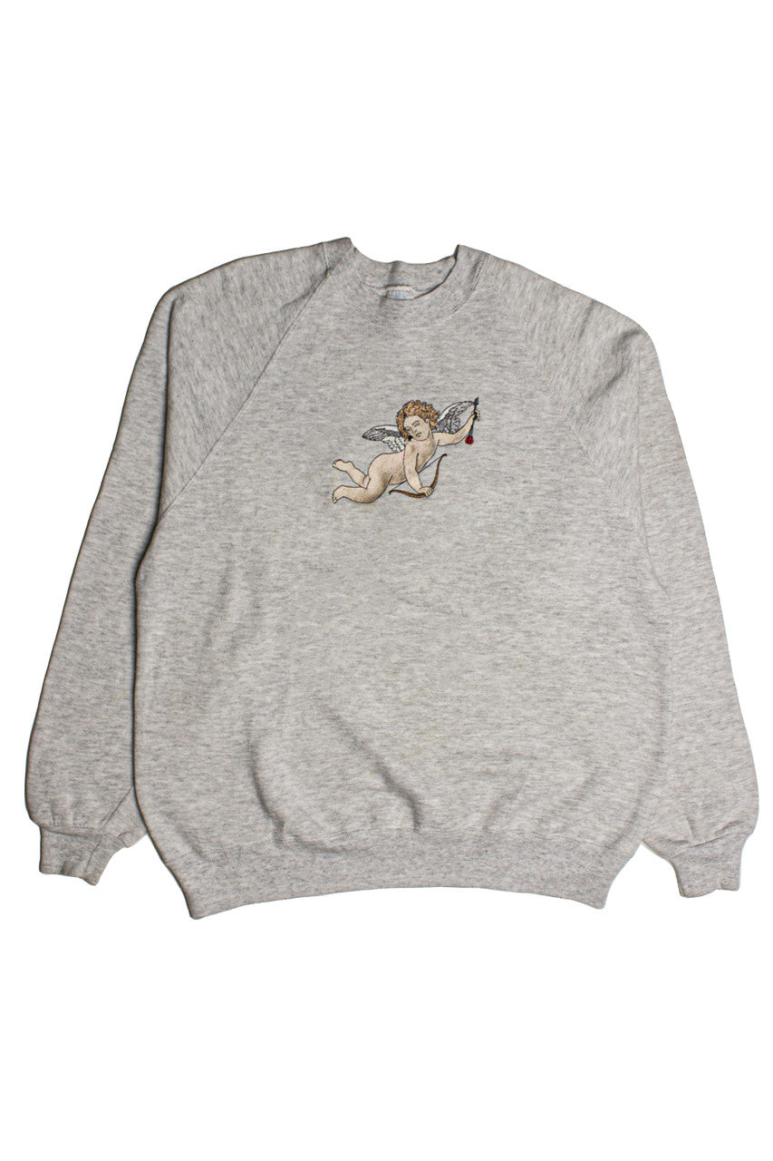 Vintage Cherub Embroidered Sweatshirt (1990s)