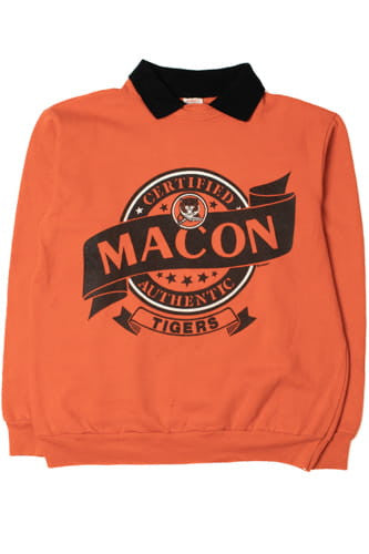 Vintage Macon Tigers Collared Sweatshirt