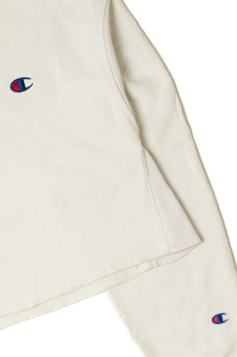 Vintage Champion Reverse Weave Raw Hem Cropped Sweatshirt 8961
