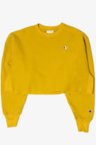 Vintage Champion Reverse Weave Raw Hem Cropped Sweatshirt 8967