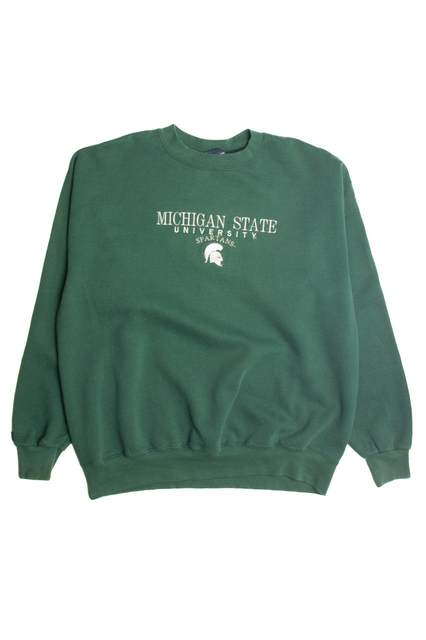 Vintage Michigan State Green Sweatshirt (1990s) 8998
